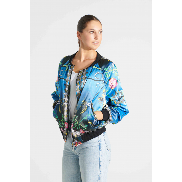 Bomber satin thème "Veranda"