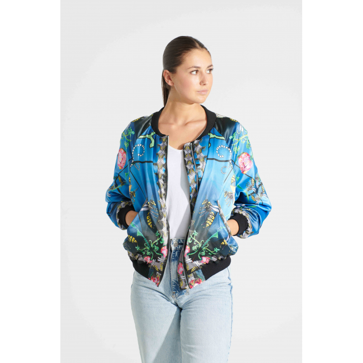 Bomber satin thème "Veranda"