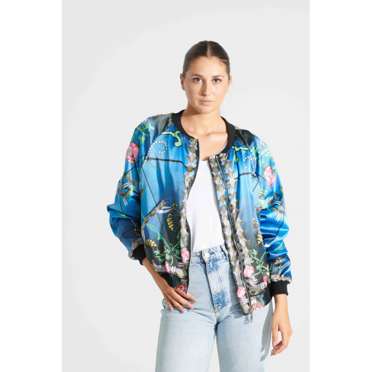 Bomber satin thème "Veranda"