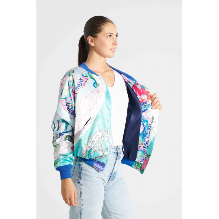 Bomber en satin thème "Cooloeuvre"