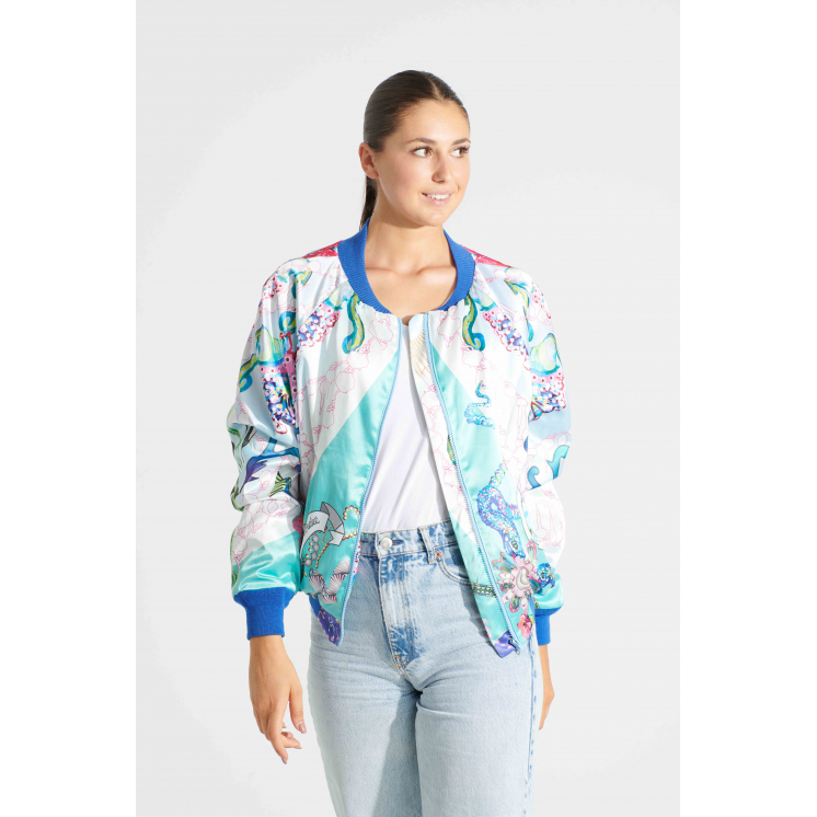 Bomber en satin thème "Cooloeuvre"