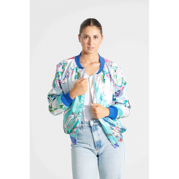 Bomber en satin thème "Cooloeuvre"