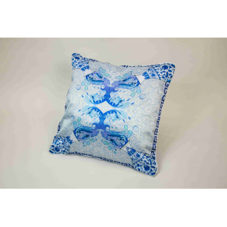 Coussin en soie stretch "Verseau"