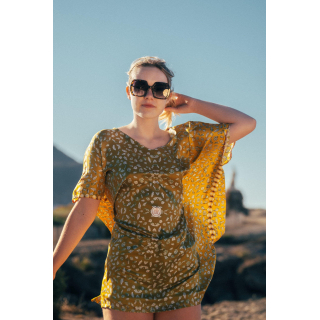 Caftan 100% soie thème “Goldy”