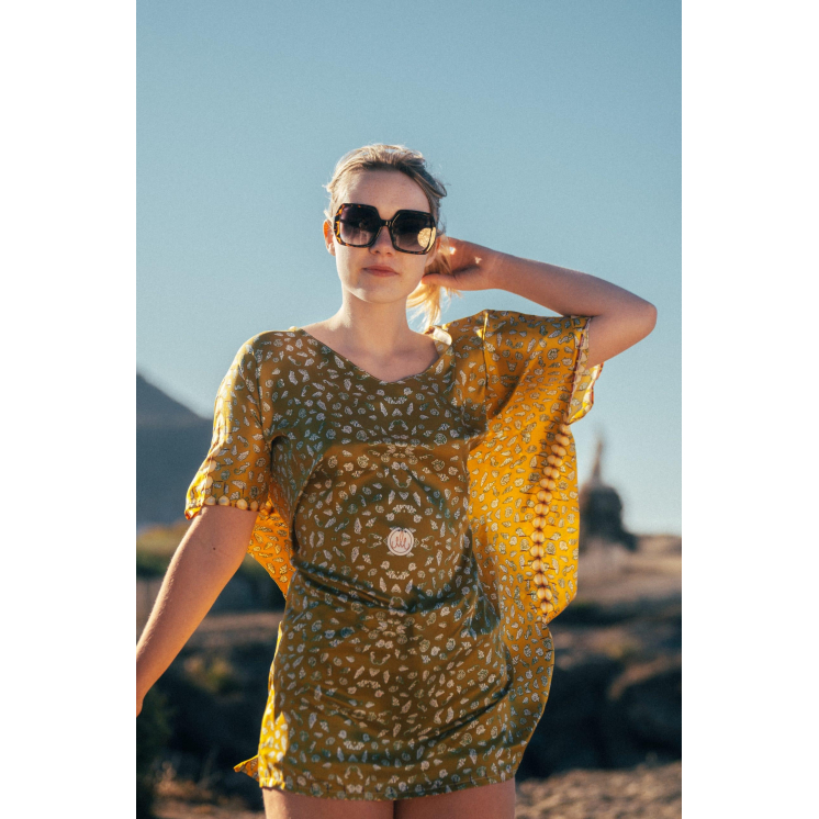 Caftan 100% soie thème “Goldy”