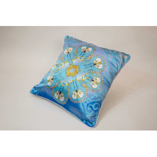 Coussin en soie d’ameublement 65x65cm thème “Vierge”