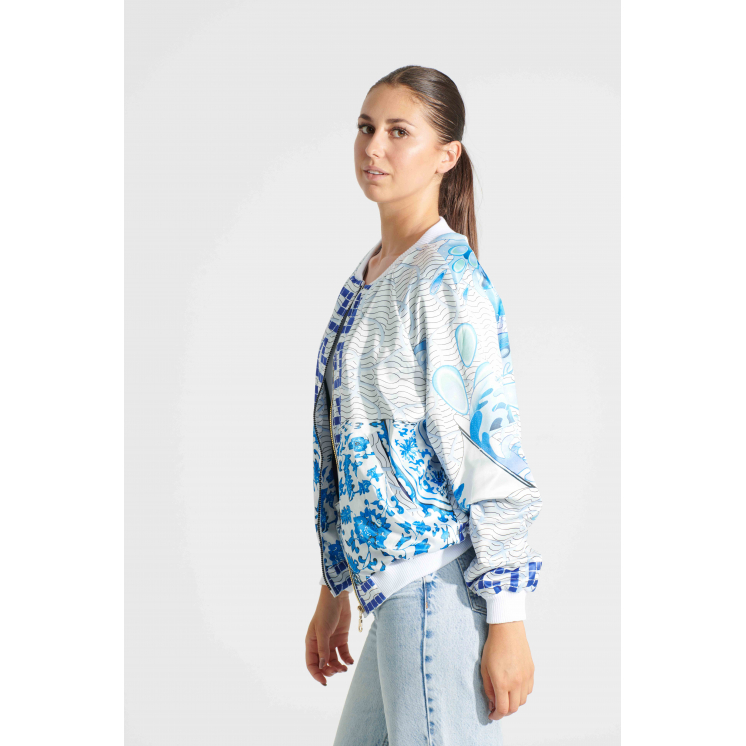 Bomber en satin thème Verseau