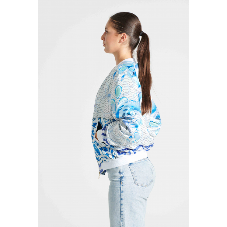 Bomber en satin thème Verseau